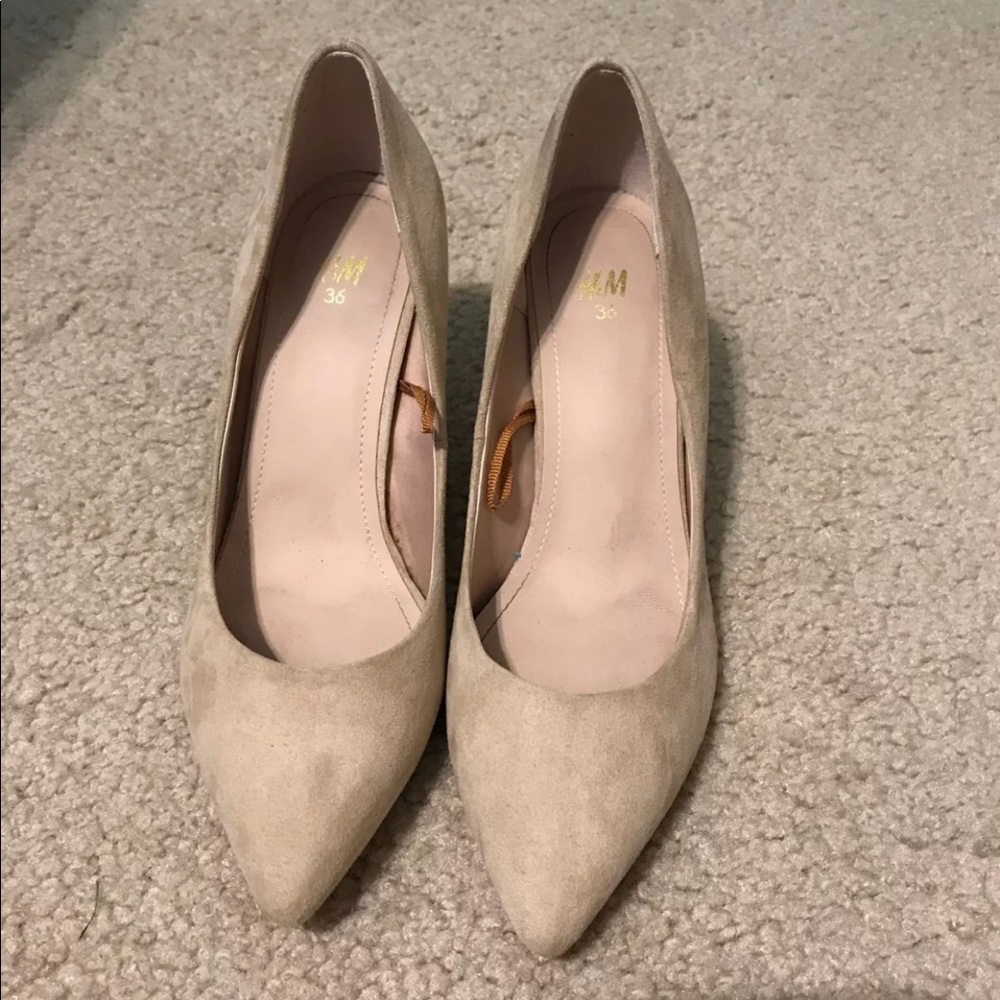 Nude Suede Pumps
